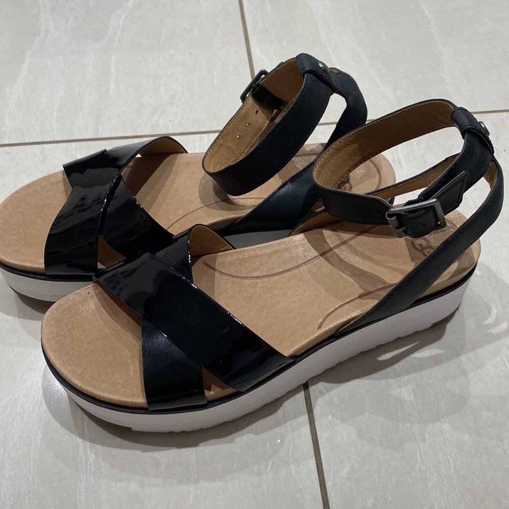 UGG women black sandals size 8